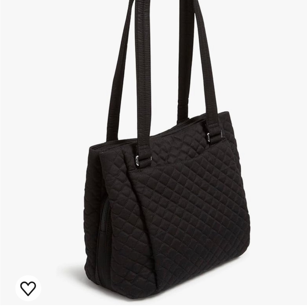 Black Vera Bradley medium shoulder tote